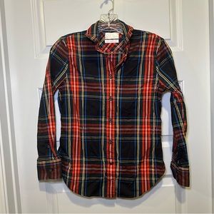 J. Crew Red and Blue Plaid Button Down Shirt